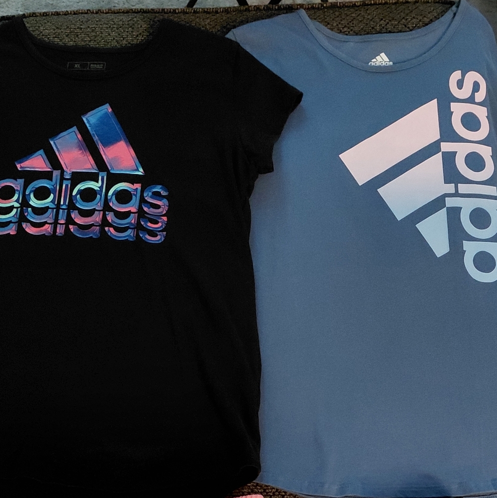 Adidas Youth Girls 2 Pair Tee & Short Sets - Picture 2 of 6